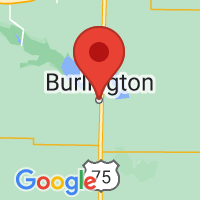 Map of Burlington, KS